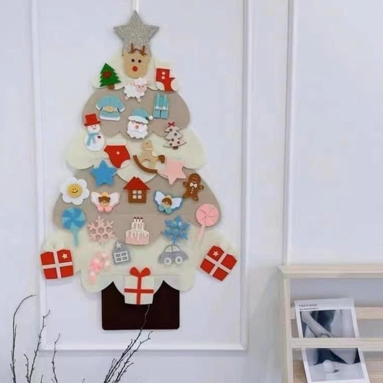 Wholesale 5pcs Felt Christmas Tree Christmas Ornaments Children' s DIY Felt Cloth Christmas Tree Christmas Children' s Ornaments